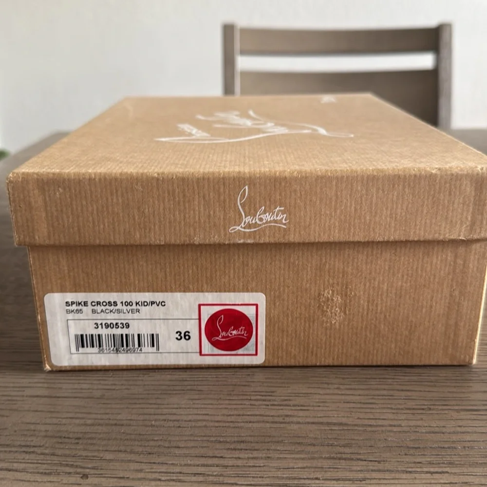 Christian Louboutin Spike Cross 100 Black Pump - Picture 10 of 13